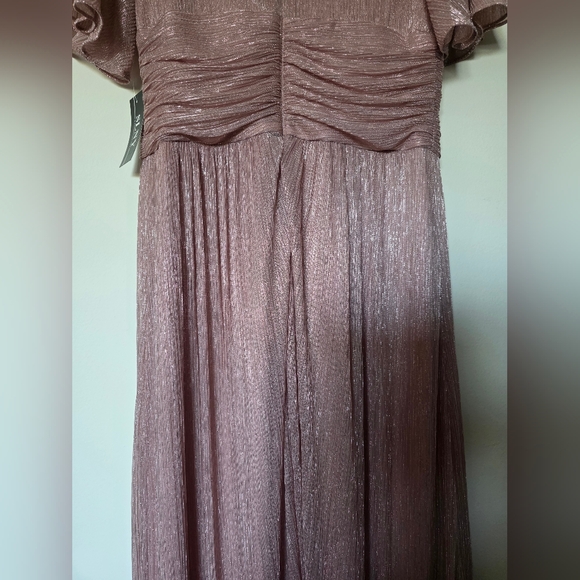 S.L. Fashions Women’s Long A-line Mother of The Bride Dress with Ruched Waist (P - Picture 7 of 9